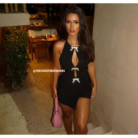 ZARA Blogger Fave Fitted Halter Top NWT | Bow Detail | Black - Picture 11 of 16